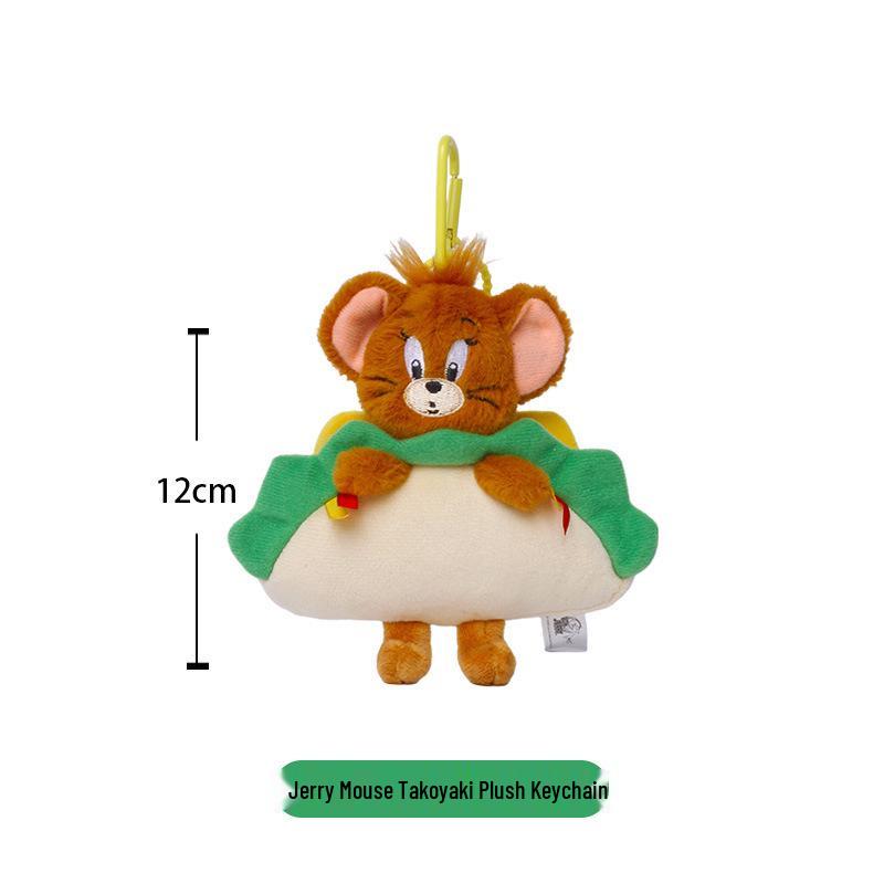 Tom & Jerry Plush Toys: Cat Pendant & Mouse Keychain Charms for Kids