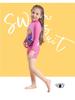Girls' Long Sleeve Unicorn Striped Swimsuit Set (2025)