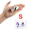 1pcs Smooth Metal Anal Plug, Buttplug, Stainless Steel+Crystal Jewelry Anal Sex Toys for Women Men