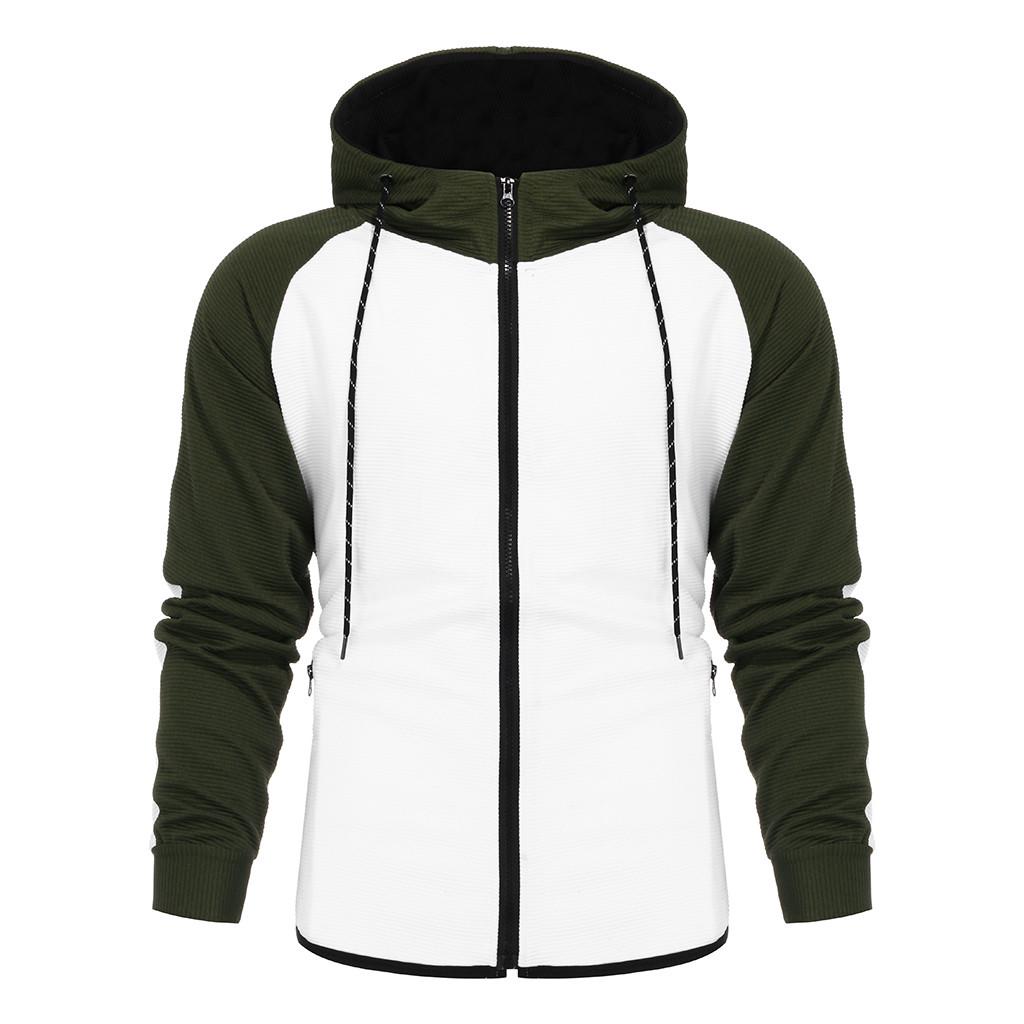 Mens  Gradient Zipper Print Sweatshirt Top Pants Sets Sport Suit Tracksuit