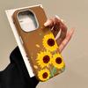 Sunflower Design Phone Case for iPhone 11 12 13 14 15 16 Pro Max 16E XS X XR 7 8 Plus SE2 3 Shockproof Matte Soft Silicone Cover