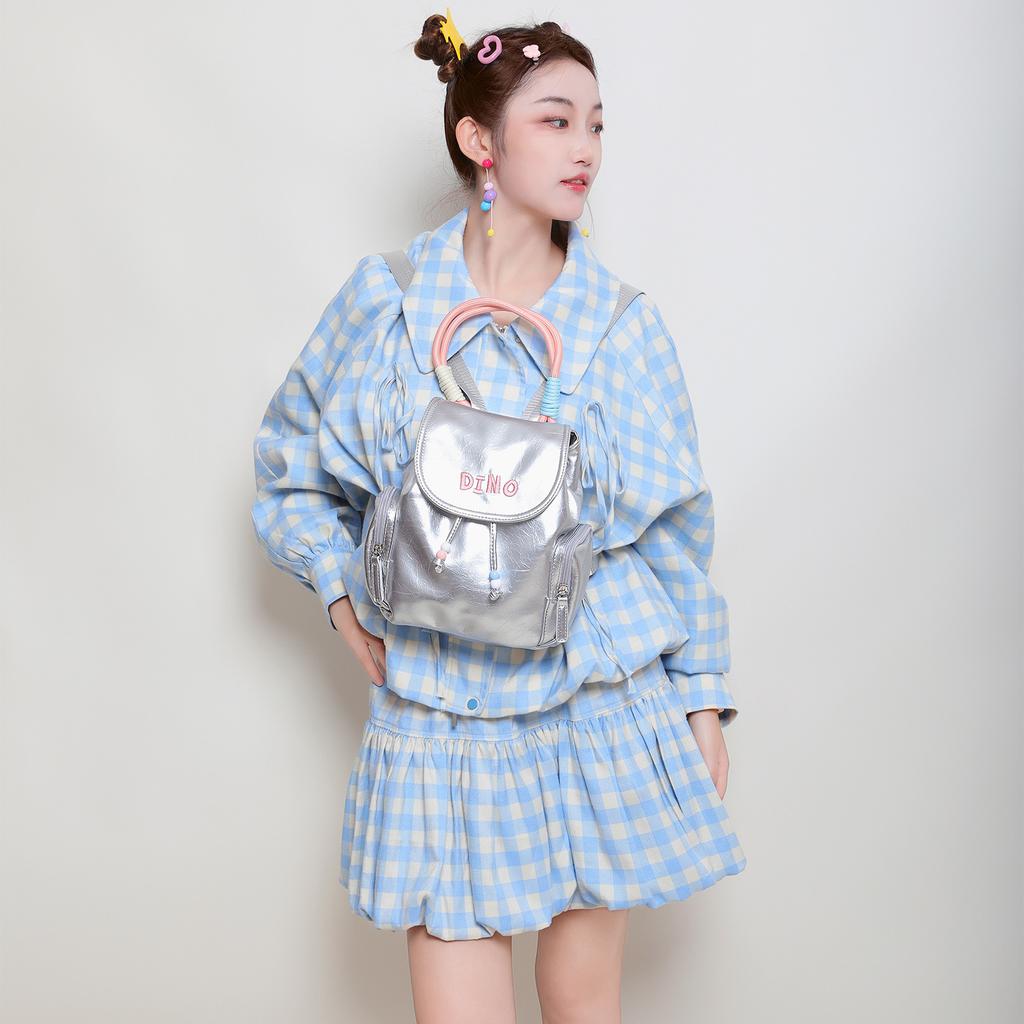 A Small Backpack for Female College Students Traveling, A Trendy Brand Commuter Backpack