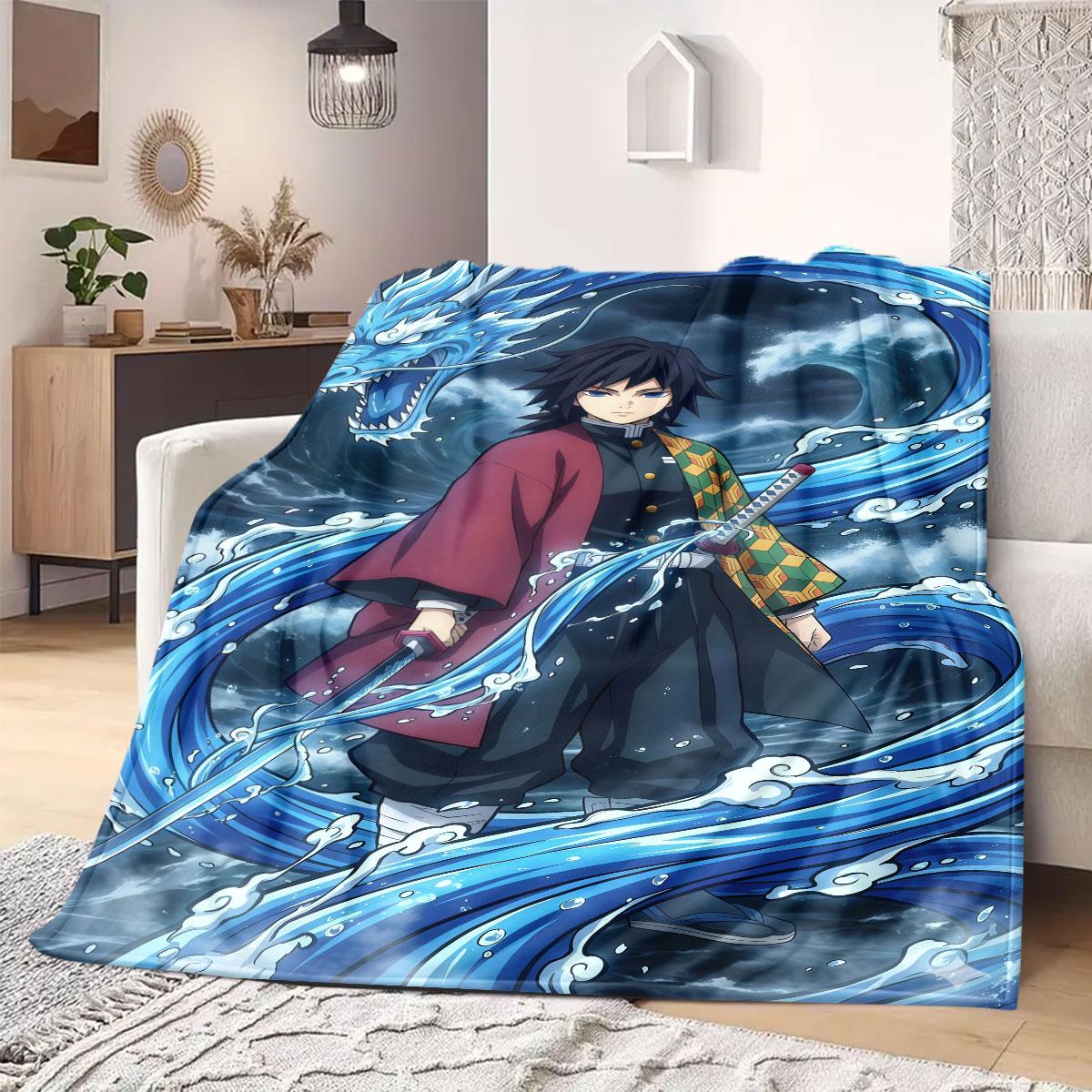 

Zenitsu Thunderclap Flannel Blanket Warm,Comfortable,Suitable for Bedrooms,Sofas,Beds,Chairs,Picnics,Travel 75x90cm