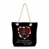 Sausage dog print thick rope single-shoulder beach bag 7274 CLE