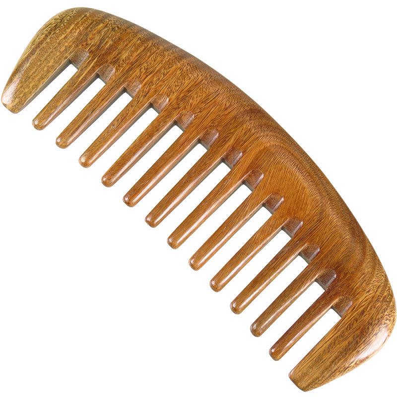 Ox Ridge Jade Green Sandalwood Massage Comb - Anti-Static Hair Loss Therapy.