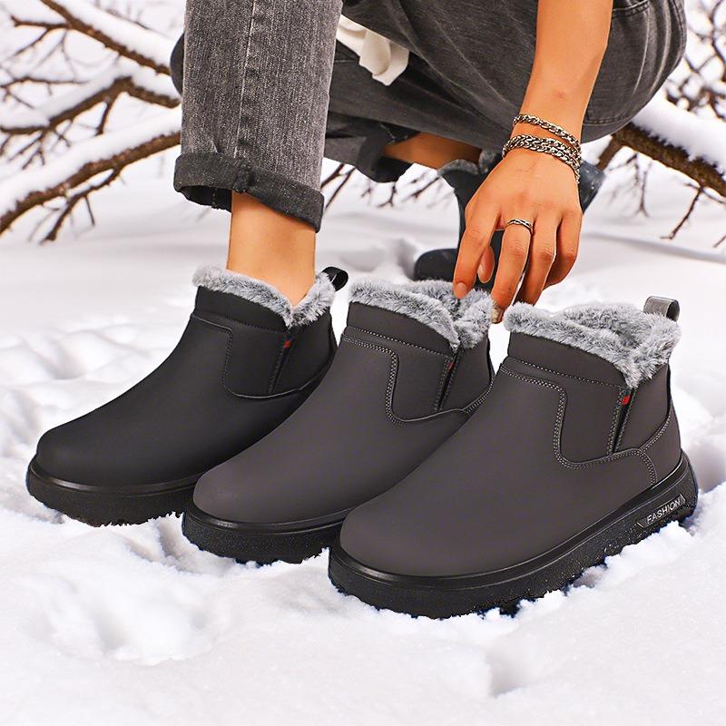 Shoes Men's Snow Boots Winter Fleece Thickened Versatile Cotton Shoes Cold-proof and Warm Men's Boots Large Size Waterproof Cotton Boots