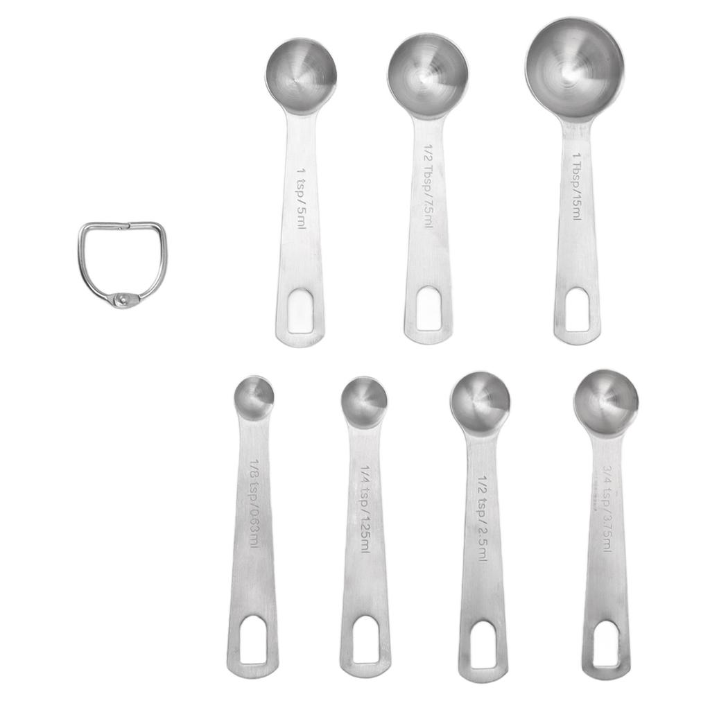 7 PCS Stainless Steel Measuring Spoons Set Small Measuring Teaspoons Baking Tool for Dry Or Liquid