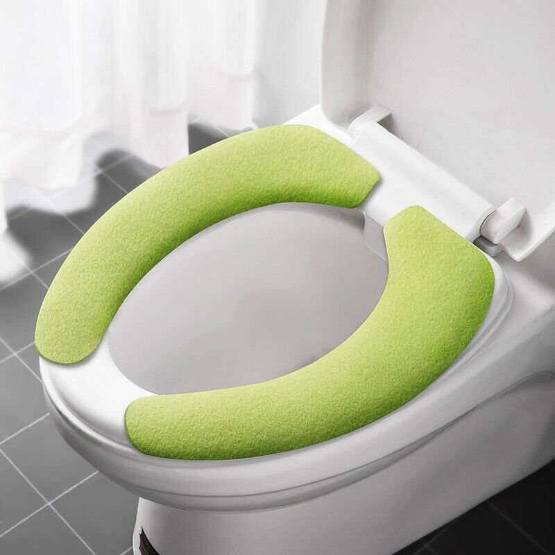 Housse de siège de salle de bain, 2 paires, coussin de toilette, coussin doux, lavable, tapis d'outil de fermeture