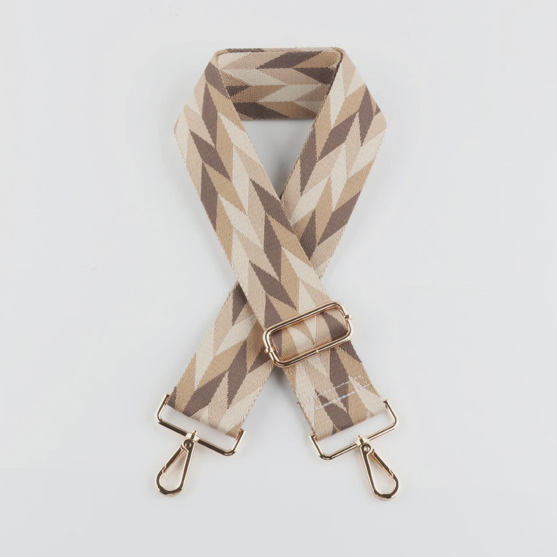 

Новый регулируемый ремень для сумки через плечо с ромбовидным узором шириной 5 см Bright Silver Buckle