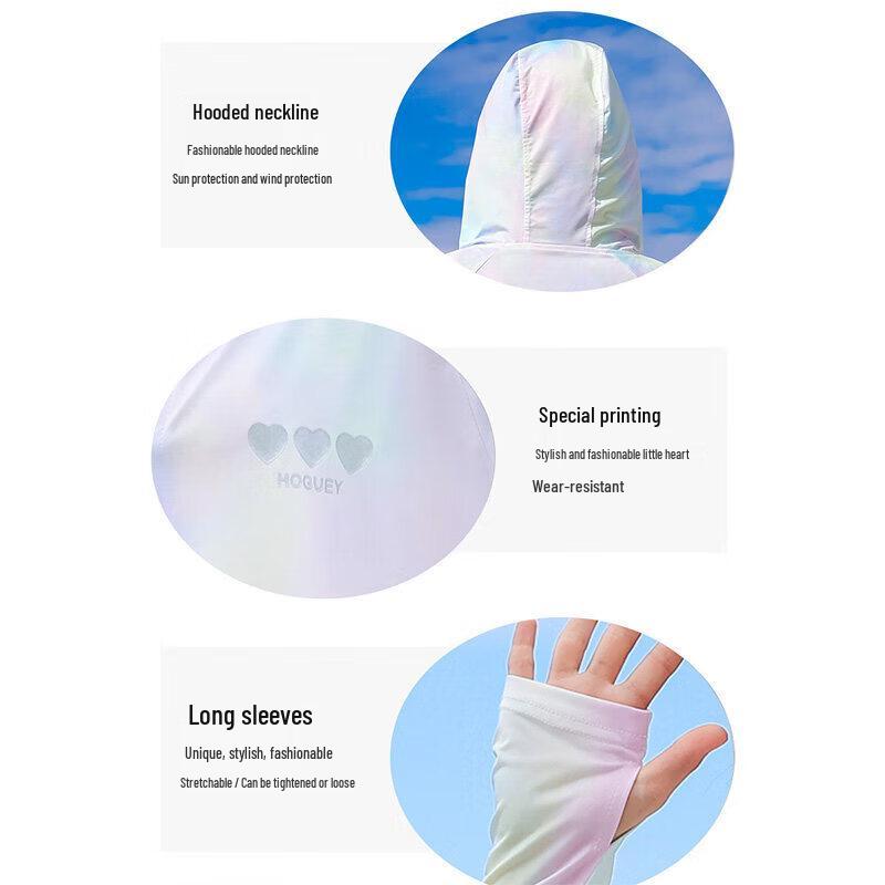Moonkids Girls' Ice Silk Sun Protection Hoodie