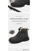 Steel Toe Winter Cotton Slip-On Work Shoes: Superfiber Leather, Anti-Smash, Anti-Puncture, High-Top Safety Footwear.