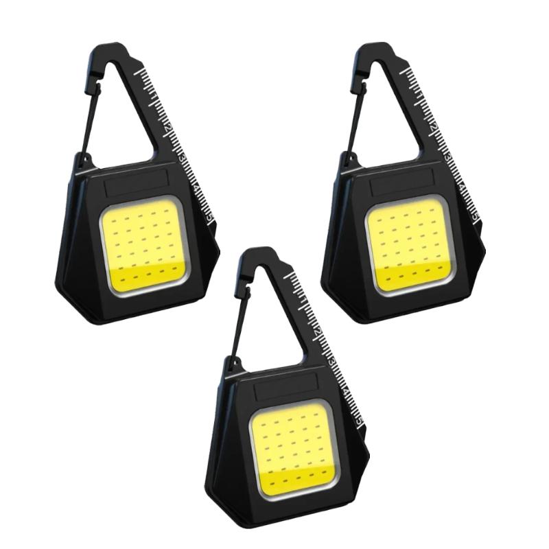 Super Jasna COB Brelok Światło Robocze Akumulatorowe Brelok Latarki Światło ze Skalą Wielofunkcyjne Światło Kieszonkowe Awaryjne