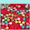 Holiday Christmas Tree Bauble With Decorative Paint And Gift Box For Festive Decor