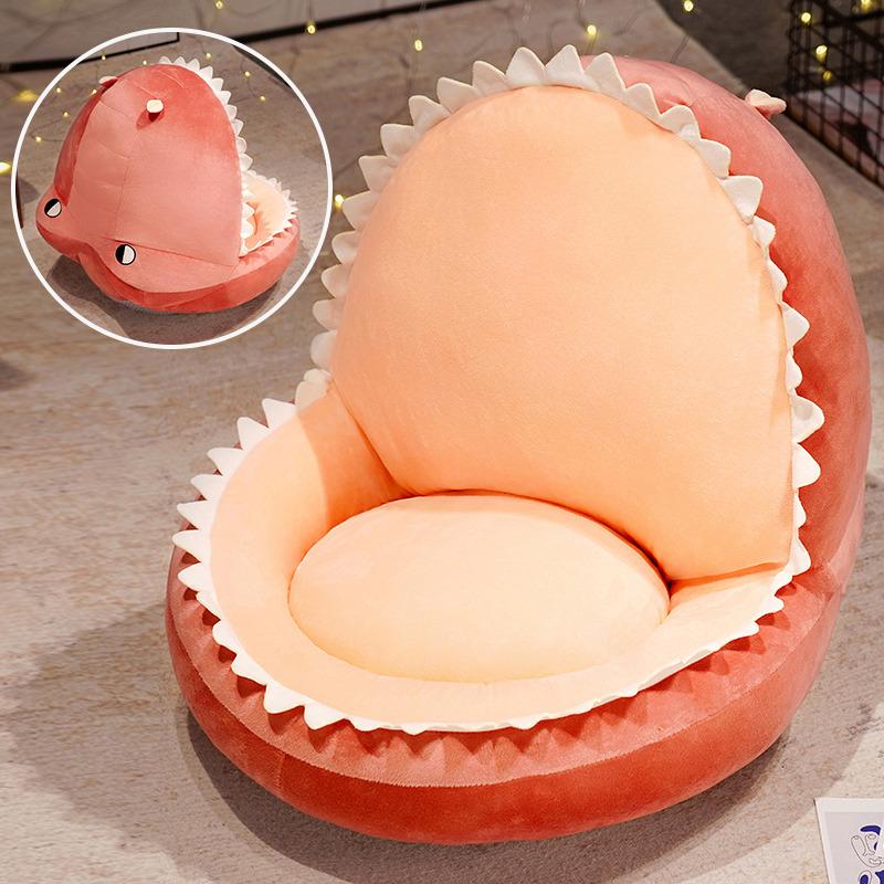 Cross-Border Cartoon Animal Plush Sofa - Cute Shark & Dinosaur Floor Cushion Seat. Small 45*40cm