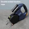 Dual Retractable Dog Leash Double Headed 16ft Extendable Lead with Poop Bag Dispenser And LED Light for 2 Small Dogs Up To 5kg