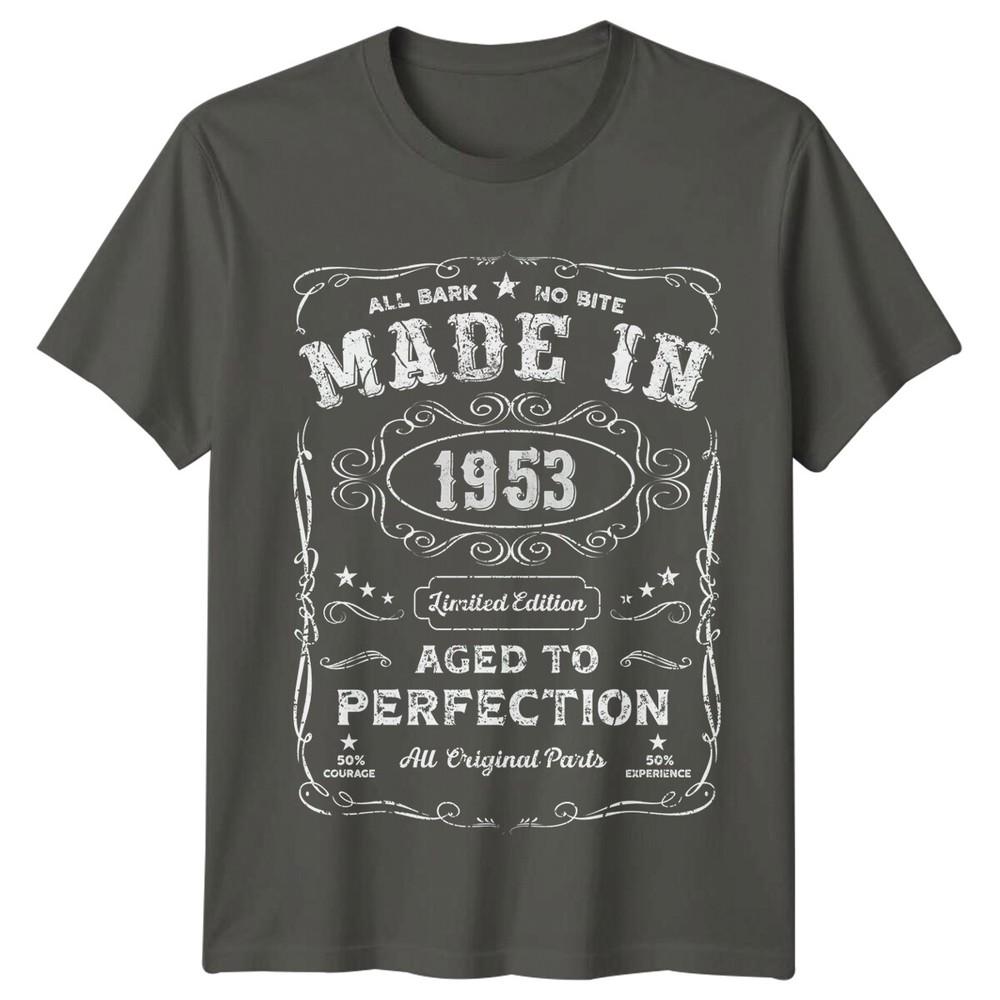 Made In 1953 Unisexs T Shirt 73rd Birthday Gift Aged To Perfection Tee