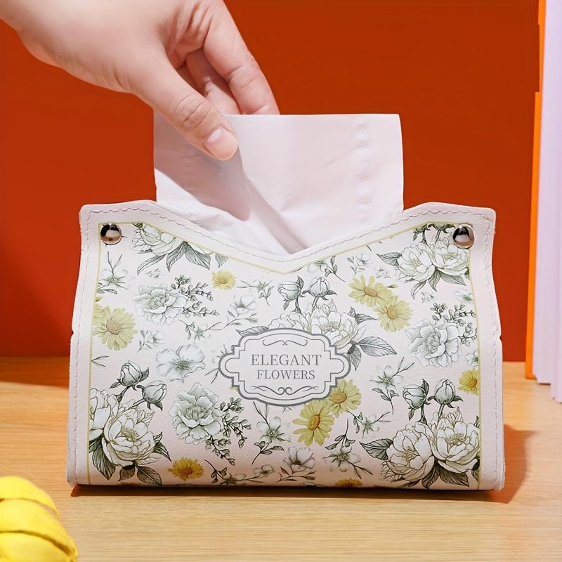 1PC light luxury high sense retro oil painting pumping carton storage living room car desktop paper bag creative meal tissue box