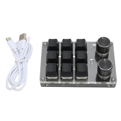 Mechanical Gaming Keypad 9 Keys 2 Knob Small USB Wireless Dual Mode OSU Keypad DIY Programmable