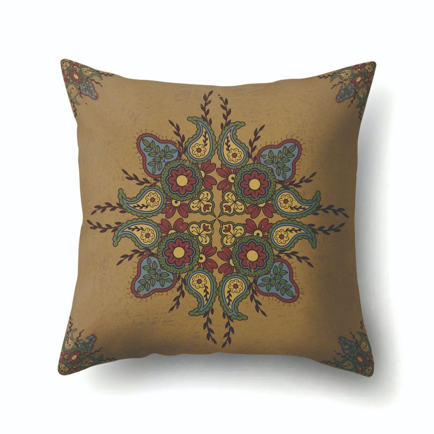 

Home Decor Geometric Texture Mandala Polyester Pillow Case Core-free 45 * 45 without pillow core