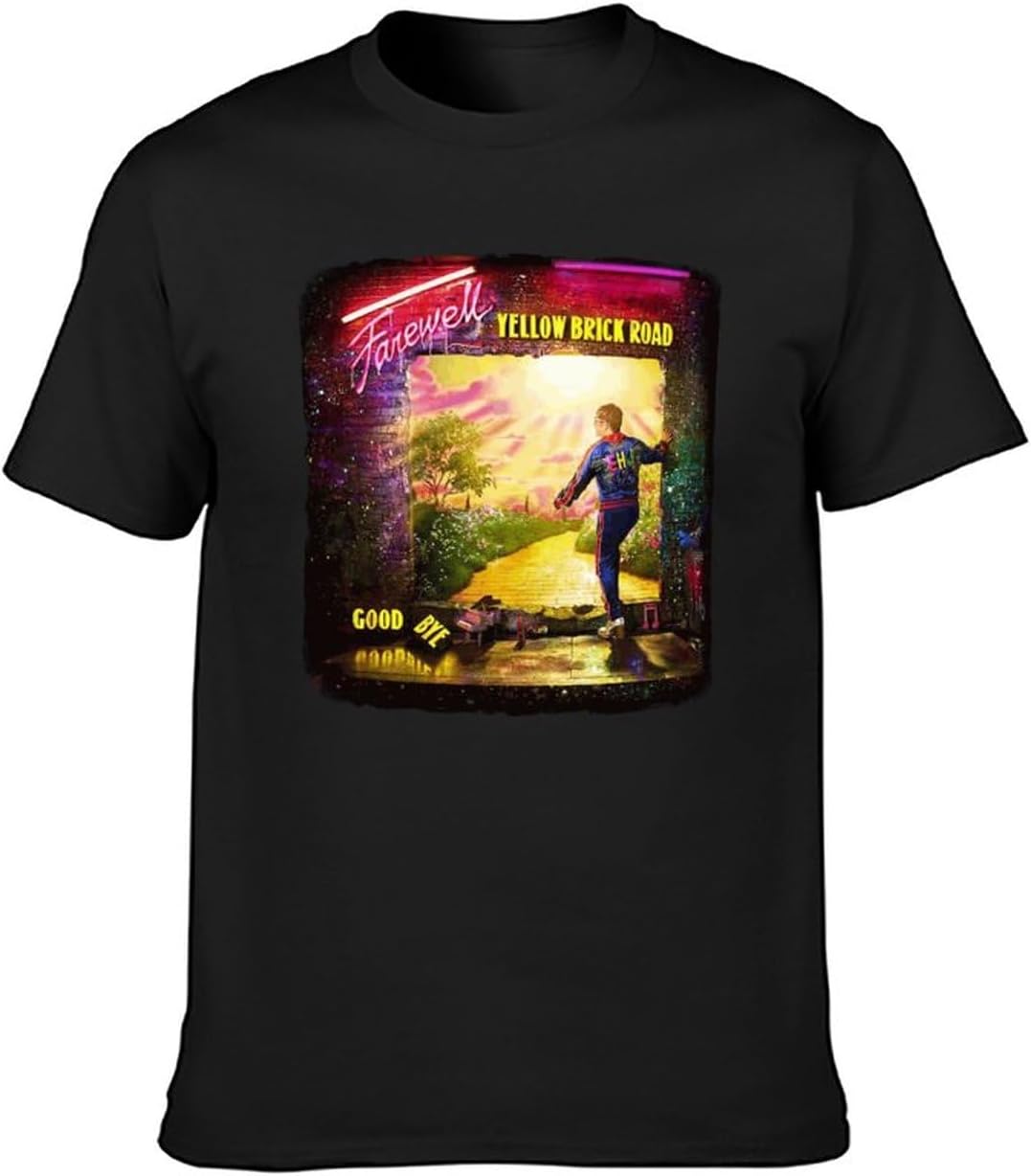 Brick Road John Goodbye Elton Farewell T-Shirt Black Graphic Unisex Tee Shirt XXL чёрный