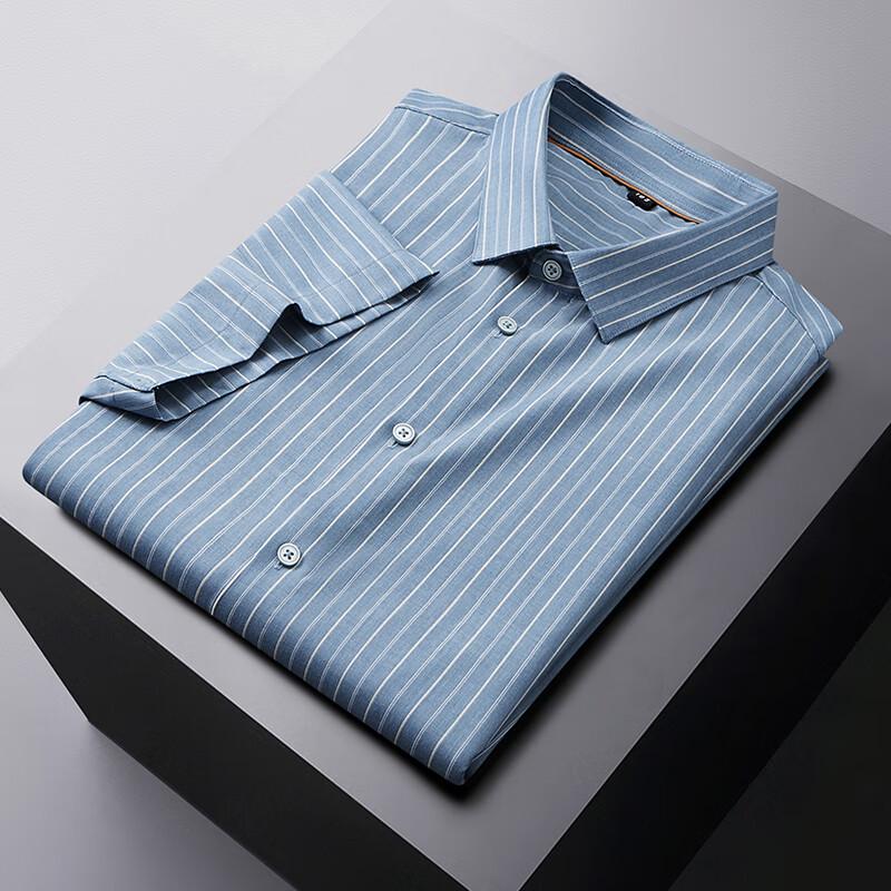 Dibinze Men's Plus Size Loose Fit Striped Short Sleeve Polo Shirt