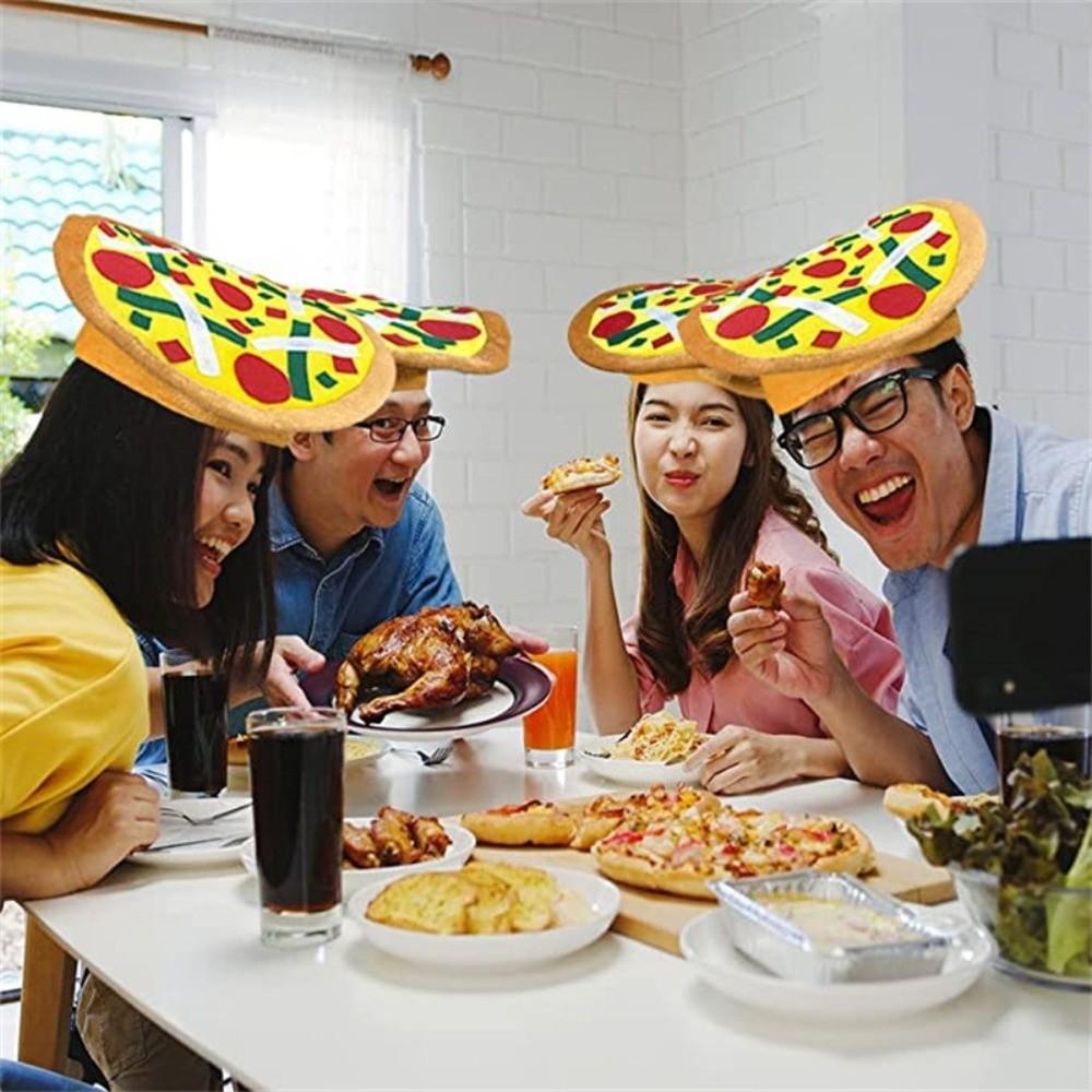 Kreativer Halloween Pommes-Hut Stoff Personalisierter Taco-Haarreif Lustiger Gelber Kreativer Pizza-Hut Cosplay