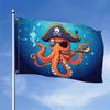 1 Pack Flag, Stylish Pirate Octopus Flag, Polyester Material, Suitable for Outdoor Farmhouse Decor and Hallway Decor, Making Shopping a Pleasure