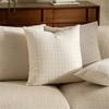 Pillowcase Cotton Textured Weave Cushion Covers for Living Room Bedroom Sofa Couch Home Decoration 45x45cm White