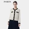 PORTS Women's Contrast Edge Cashmere Knit Cardigan