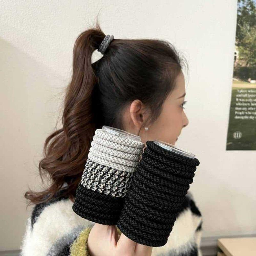 8pcs/Set Hair Tie Rubber Band Ponytail Holder Colorful Hair Scrunchies  Spring Summer