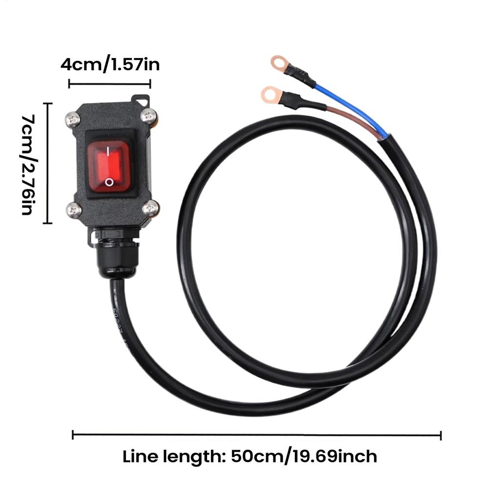 30/50/100cm Motorcycle Battery Disconnect Waterproof Automotive Battery Disconnect 12V/24V Cut Off Power Blocker For Marine Boat