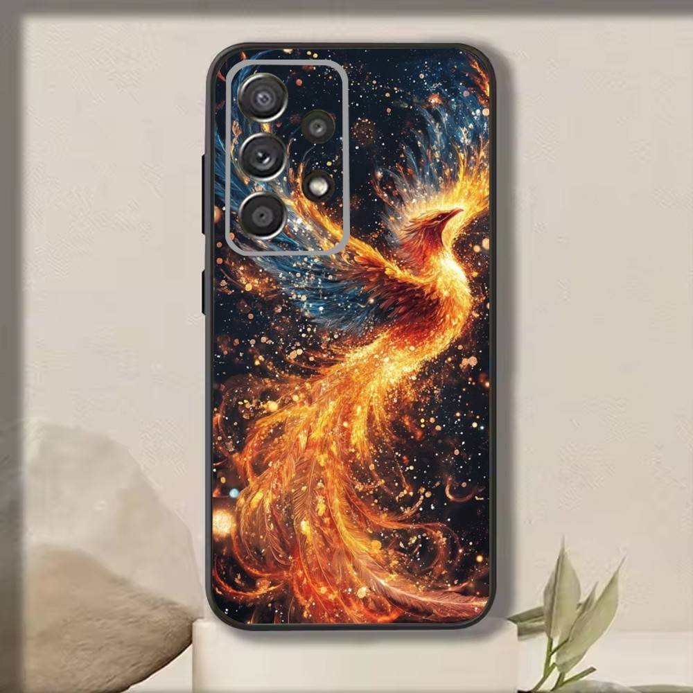 

C-Cool Art P-Phoenix Phone Case For Samsung S25,S24,S21,S22,S23,S30,Ultra,S20,Plus,Fe,Note,10,9,5G Black Cover Samsung S24Plus
