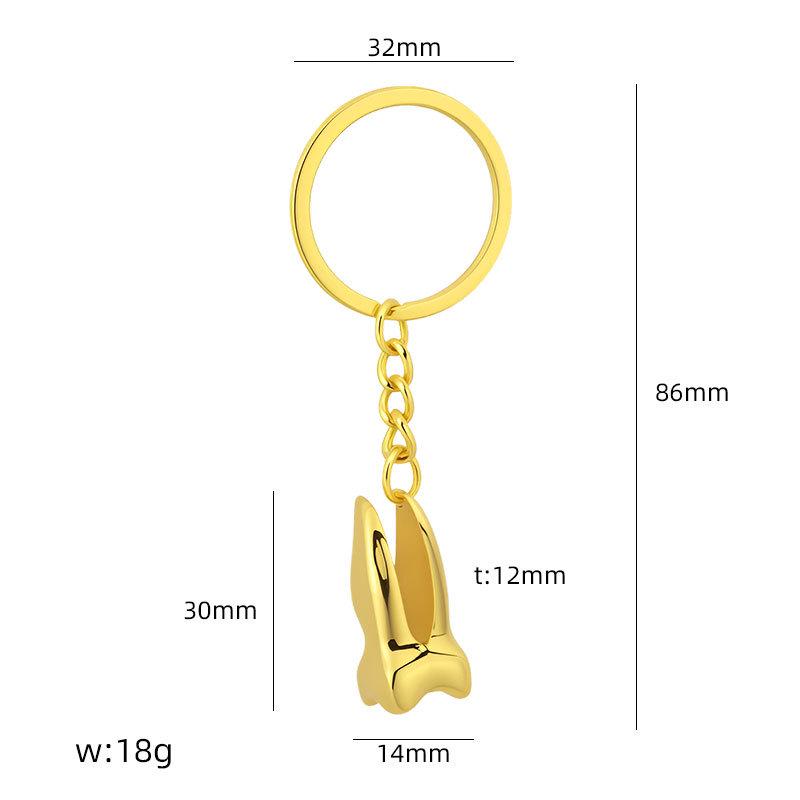 Creative Dental Tools Keychain: Simulation Teeth, Mouth Mirror & Forceps - Perfect Dentist Gift