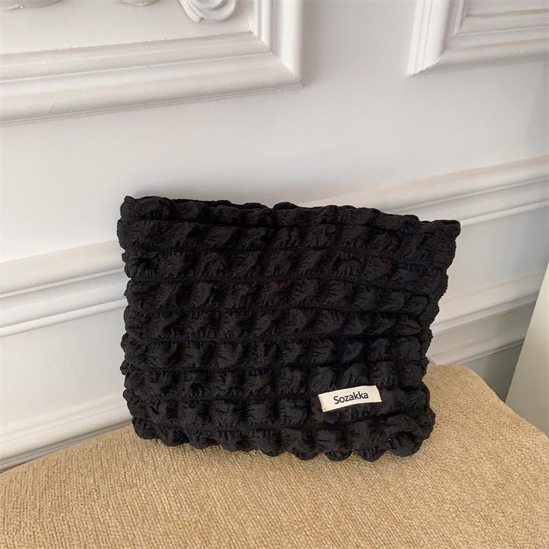 

Cute Bubble Ladies Pattern Cosmetic Bag With Zipper Closure And Foldable Design StyleA