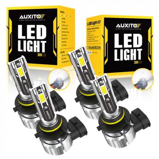 4X AUXITO 9005 9006 LED Combo Headlight Bulbs High Low Beam Kit Extremely EOA