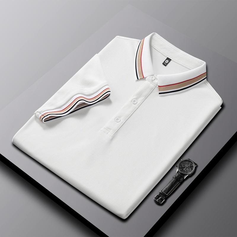 Summer Men's Polo Shirt with A Lapel Collar and A Loose Fitting Half Sleeved Business Casual Short Sleeved Shirt
