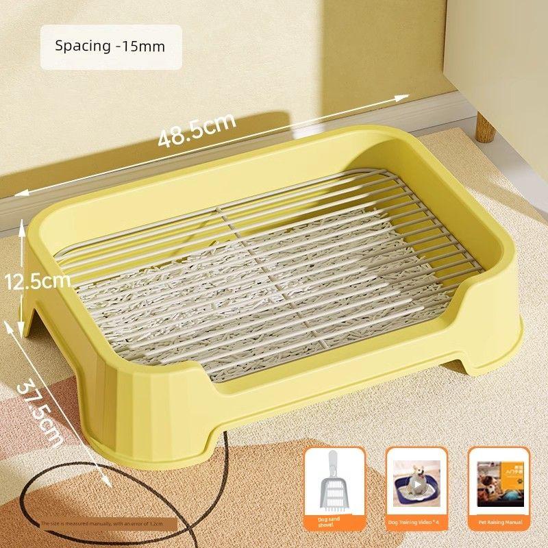 

Dog Toilet Anti-Step Shit Medium Large Small Large Dog Potty Dog Sand Basin Potty Urinal Pet Supplies Yellow (spacing 1.5cm) to send shovel