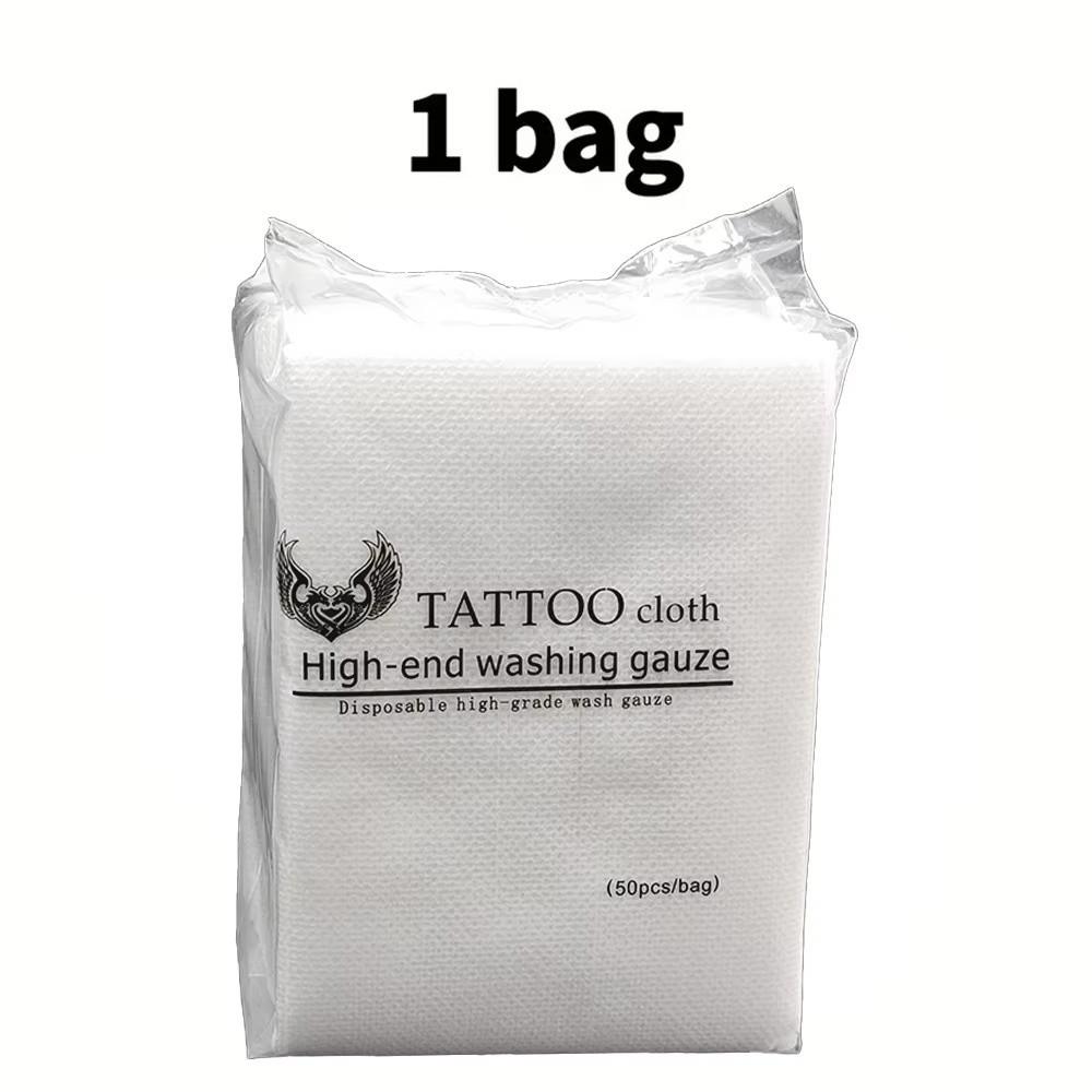50Pcs/Bag Non-woven Fabric Disposable Tattoo Wipe Disposable Tattoo Suppliesets Tattoo Paper Towel Cleaning Tool