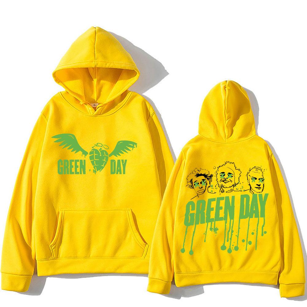Felpe con Cappuccio Green Day Saviors Band Harajuku Felpa Comoda Manica Lunga Abbigliamento Gotico Moletom