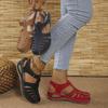 New Summer Women Wedge Sandals Premium Orthopedic Open Toe Sandals Vintage Anti-slip Leather Casual Female Platform Retro Shoes
