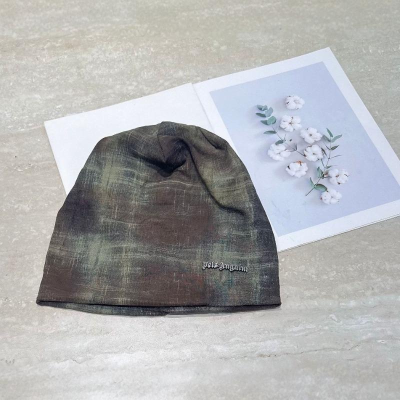 Niche tie-dye wasteland wind pile hat women's spring and autumn retro face small bag head cold hat versatile pullover hat