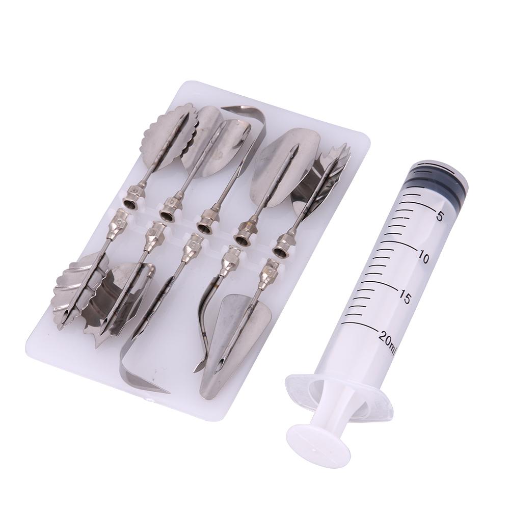 

10Pcs Gelatin Jelly Art Tools with Syringe Tool Cake Needles Flower Cake Decorating Tool for Cake Decoration Jelly Cake Making