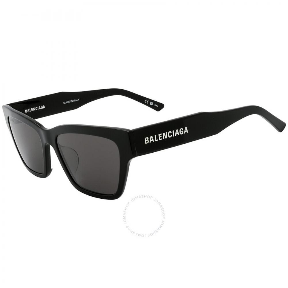 Balenciaga Grey Square Ladies Sunglasses Bb0307sa 001 56