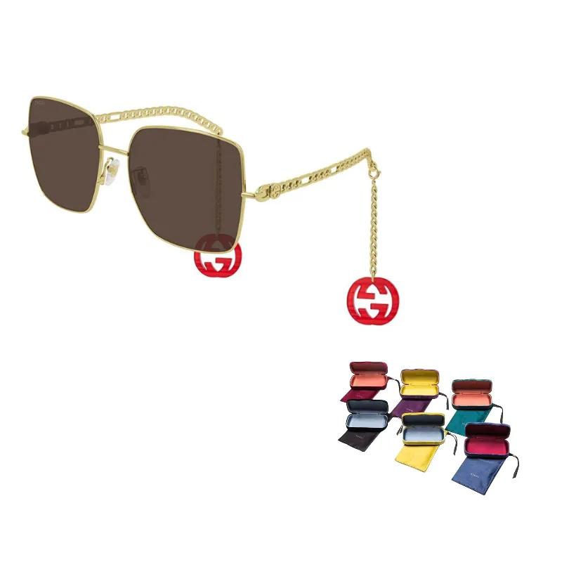 GUCCI Alloy Round Sunglasses Men's (Unisex) Sunglasses GG0724S 002