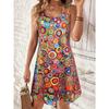 Women's Off-Shoulder All-Over Print Mini Dress Sexy Vacation Sundress Flowy Summer Beach Dress Boho Chic Short Dress