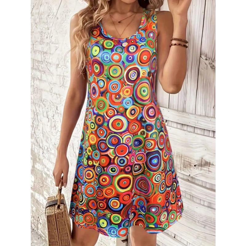 Women's Off-Shoulder All-Over Print Mini Dress Sexy Vacation Sundress Flowy Summer Beach Dress Boho Chic Short Dress