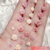 50Pcs Diy Nail Art Decor 3D Rosa Chinensis Flower Rose Flower Nail Drills Mixed Size Camellia Flower Nail Drill Manicure Design