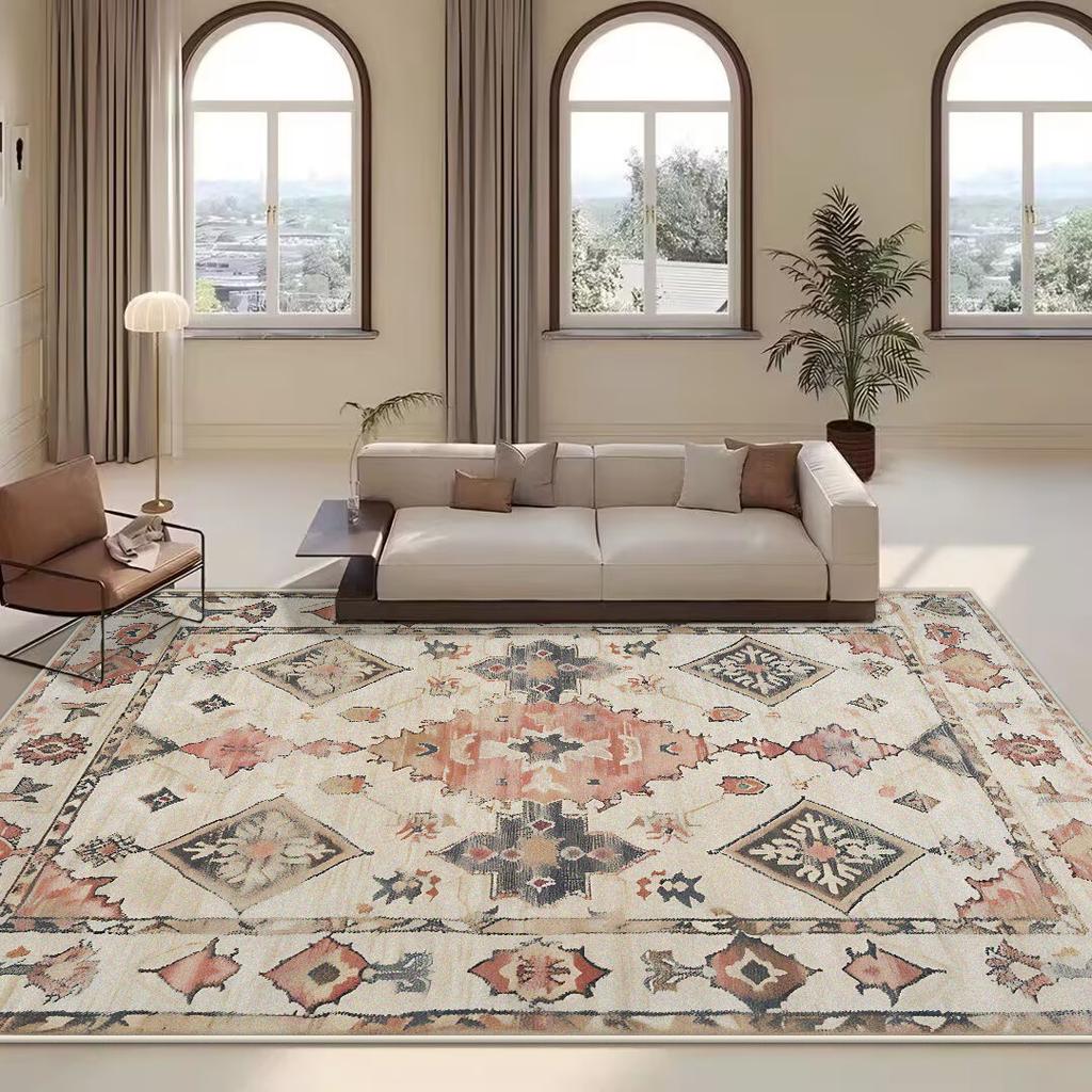 Persian Retro Carpet Living Room Boho Ethnic Home Decoration Plush Bedroom Rug Lounge Sofa Coffee Tables Non-slip Floor Mat Soft
