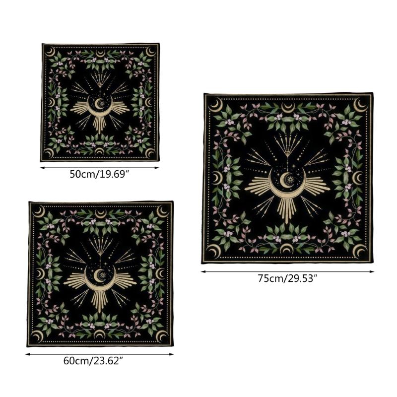 Astrology Tarots Table Altar Cloth Metaphysical Board Game Mat Pendulum Divinations Altar Tablecloth Board Game Card Pad