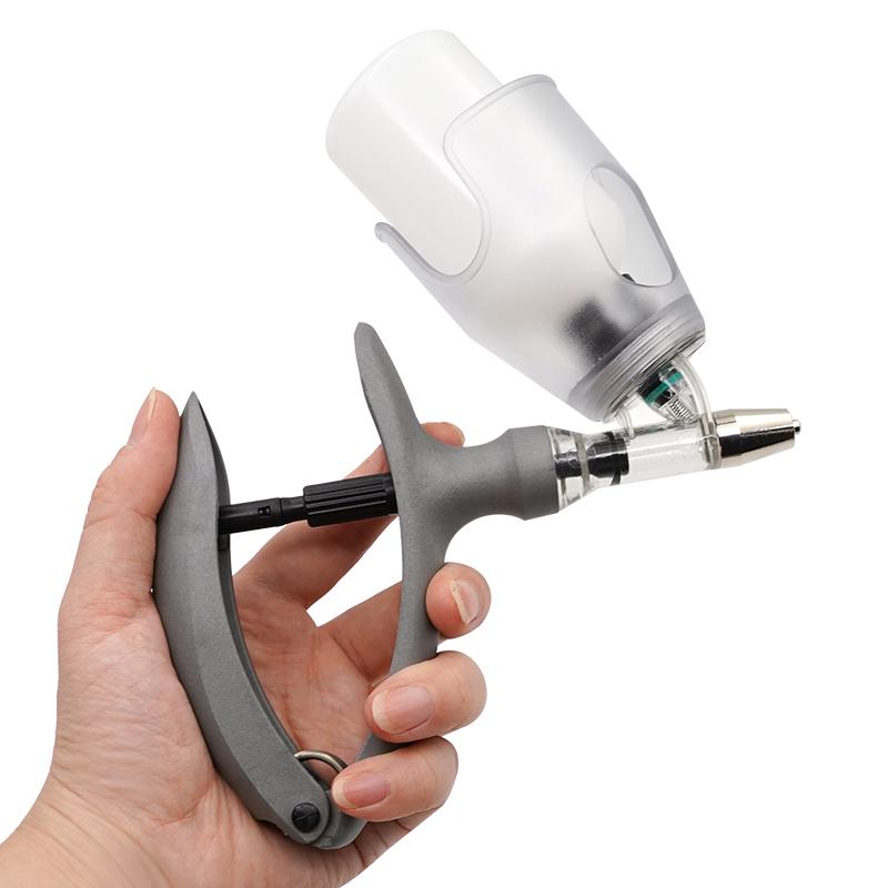 1/2/5ml Automatic Veterinary Continuous Syringe Adjustable with Bottle Animal Injection Vaccine for Livestock Pig Cattle Sheep